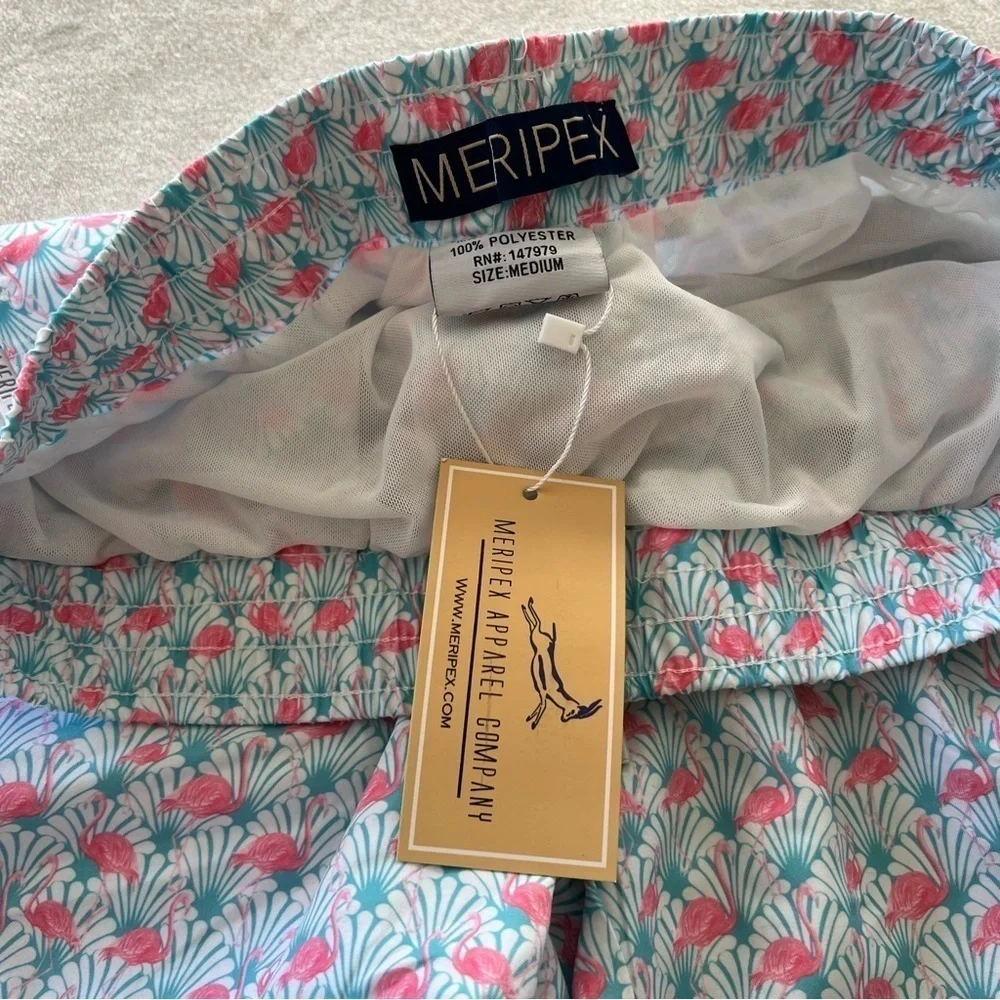 NWT Meripex Flamingos Swim Trunks - Picture 4 of 5